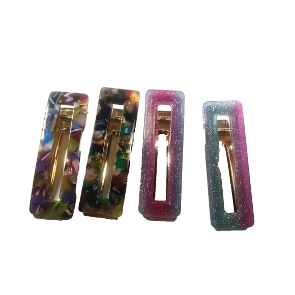 Hair Clip Barrettes Lot Of 4 (2)Matching Sets - Picture 7 of 7